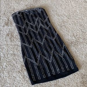 Strapless Sequin Dress